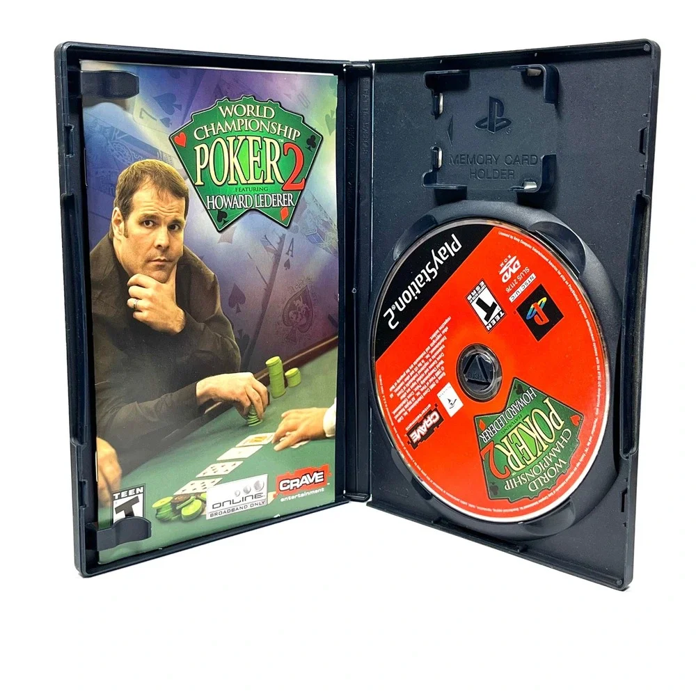 World Championship Poker 2 PS2 Complete CIB Tested Howard Lederer Poker Game